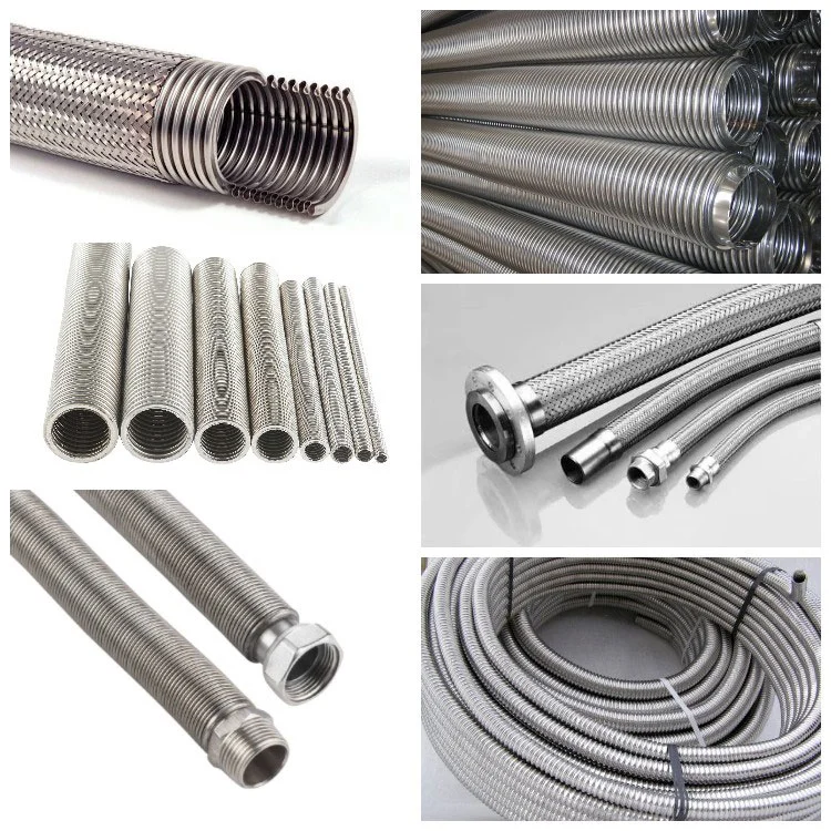 Corrugated Stainless Steel Pipe - Rustproof and Corrosion-Resistant 316 L Corrugated Pipes 1&quot; Bsp Ss Braided Flexible Metal Tube