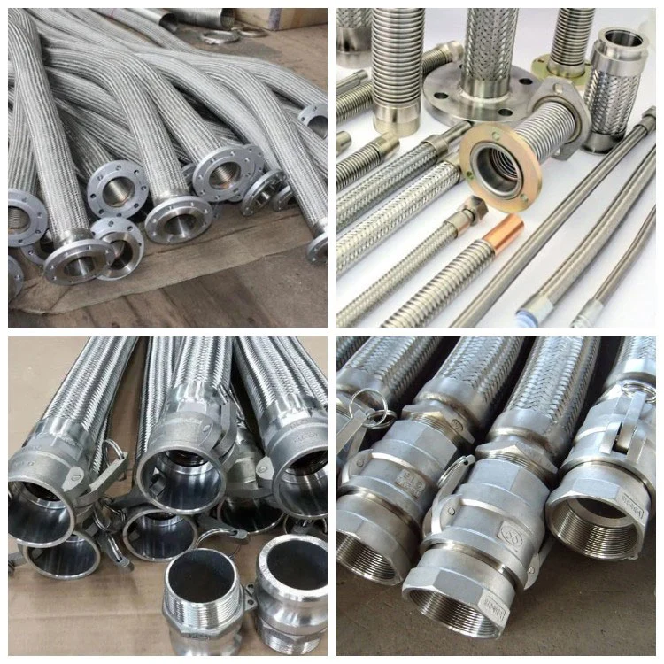 Corrugated Stainless Steel Pipe - Rustproof and Corrosion-Resistant 316 L Corrugated Pipes 1&quot; Bsp Ss Braided Flexible Metal Tube