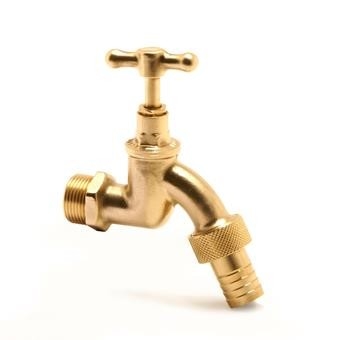 BS1010 Pipeline Taps Hose Unions Chrome Plated Bib Tap T Handle With Nozzel Male Thread