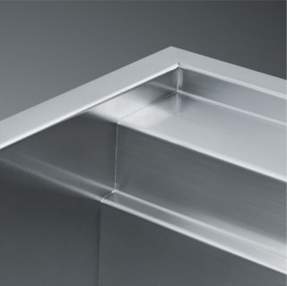 Silver Color Stainless Commercial Sink Double Bowls Luxury Kitchen Sink