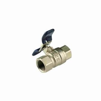 INOB200 Brass Ball Valves DN15 Bore Butterfly Handle Valve 1/2in - 2in Female Thread