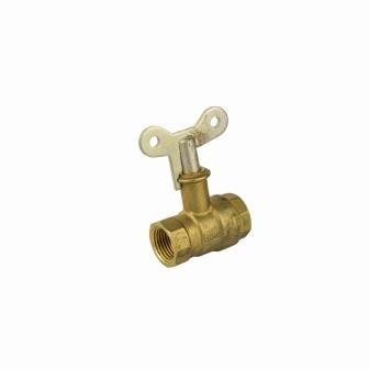 INOB300 Standard Brass Ball Valves Bore Key Handle 1/2in - 3/4in Female Thread Lock Ball Valve