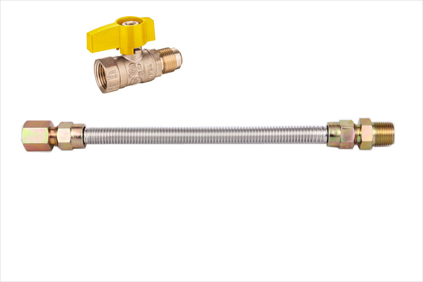 150PSI Ss304 Flexible Hoses Corrugated Stainless Steel Hose For Gas Connector