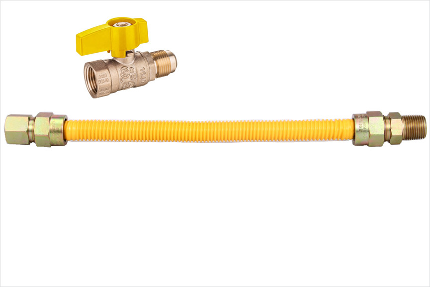150PSI Ss304 Flexible Hoses Corrugated Stainless Steel Hose For Gas Connector