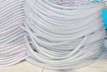 Non Torsion Clear Flexible Reinforced Hose Water PVC Braided Hose For Garden Car Washing
