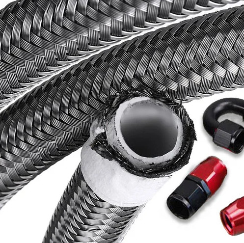 5/16 Inch Flexible Hoses Stainless Steel Braided PTFE Braided Fuel Oil Cooler Hose Lines