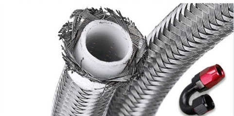 5/16 Inch Flexible Hoses Stainless Steel Braided PTFE Braided Fuel Oil Cooler Hose Lines