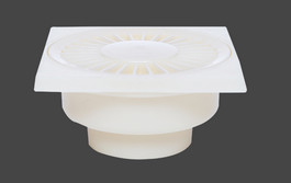 Straight ABS Floor Drain 100 X 100 X 50 Mm Abs Floor Trap White