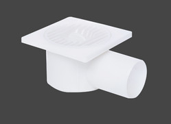 PP Plastic Shower Floor Drain 100 X 100 X 50mm Horizontal Bathroom Floor Drain