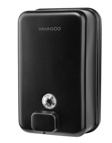 INOVI ZSH12-1200BF-BLACK Commercial Wall Mounted Matte Black Soap Dispenser For Bathroom