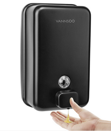 INOVI ZSH12-1200BF-BLACK Commercial Wall Mounted Matte Black Soap Dispenser For Bathroom