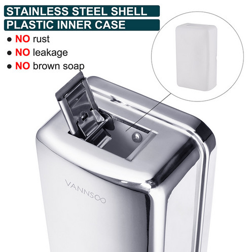34 Ounce Bathroom Shower Soap Dispenser Corrosion Proof Lining Bathroom Accessories