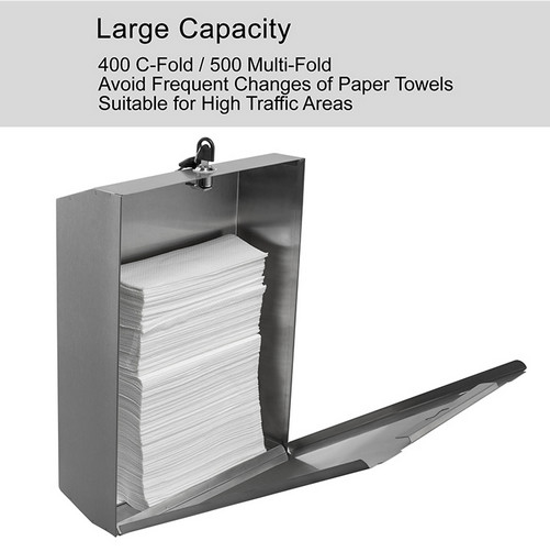 Brushed 304 Stainless Steel Toilet Paper Holder Paper Towel Dispenser Surface Mounted Bathroom Accessories