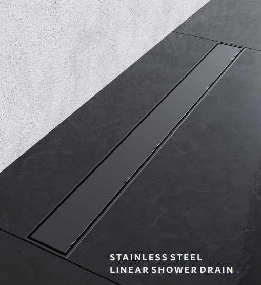 Linear Type Gray Shower Drains DIA 50mm Black Linear Drain