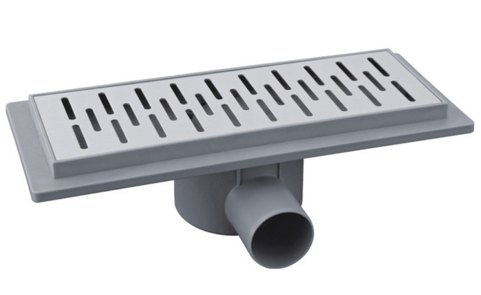 360 Deg Rotatable Horizontal Shower Outlet With SS Ceramic Cover Linear Drain Shower Pan