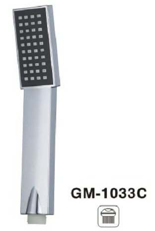 Slim Square Customized Color Handheld Shower Sprayer Hand Polished Chrome Shower Head