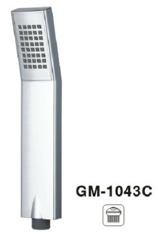 Slim Square Customized Color Handheld Shower Sprayer Hand Polished Chrome Shower Head