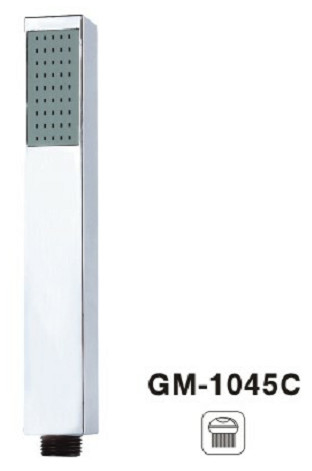 Slim Square Customized Color Handheld Shower Sprayer Hand Polished Chrome Shower Head