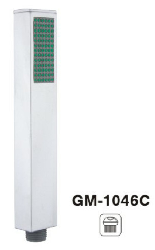 Slim Square Customized Color Handheld Shower Sprayer Hand Polished Chrome Shower Head