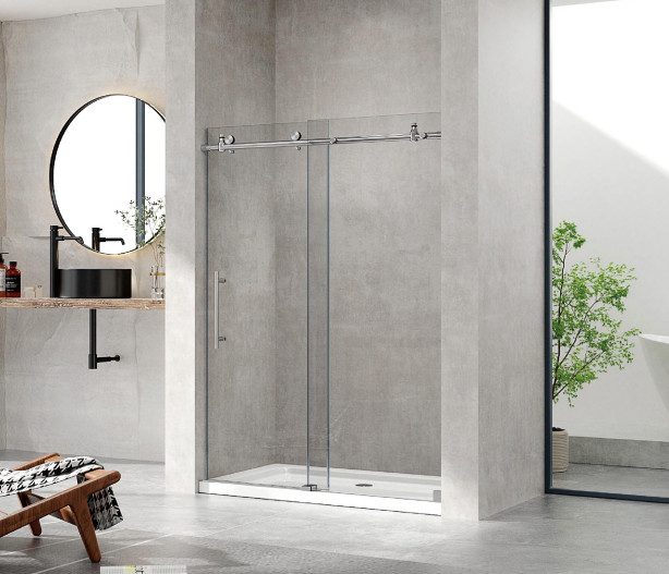 72in To 87in Height X 47in - 60in Width Sliding Door Shower Enclosure With Base