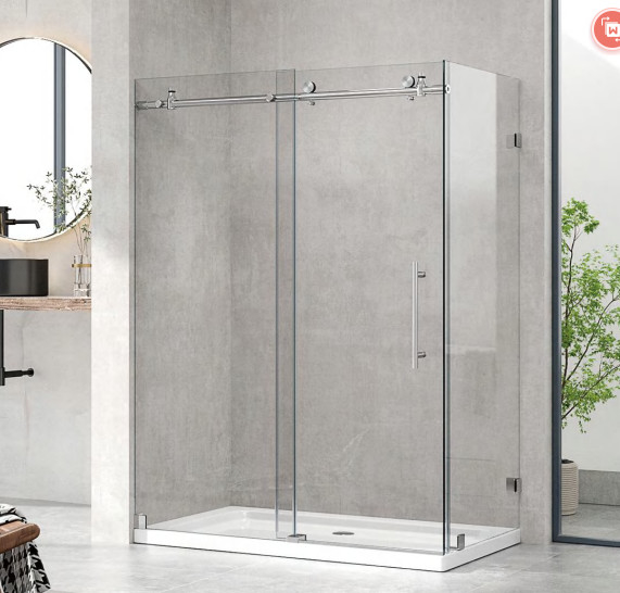 52 X 36 X 79 Inch 10mm Custom Glass Shower Enclosures 900 Quadrant Shower Enclosure