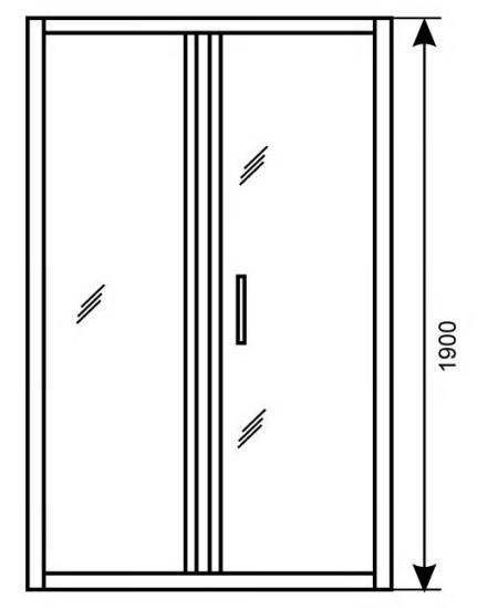 900mm Crystal Clear Shower Cubicles Folding Slide Door 900 X 900 Shower Enclosure