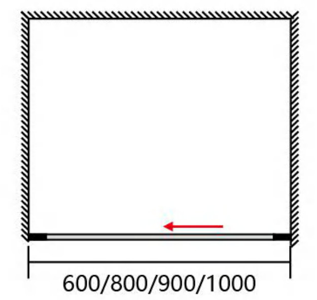 900mm Crystal Clear Shower Cubicles Folding Slide Door 900 X 900 Shower Enclosure