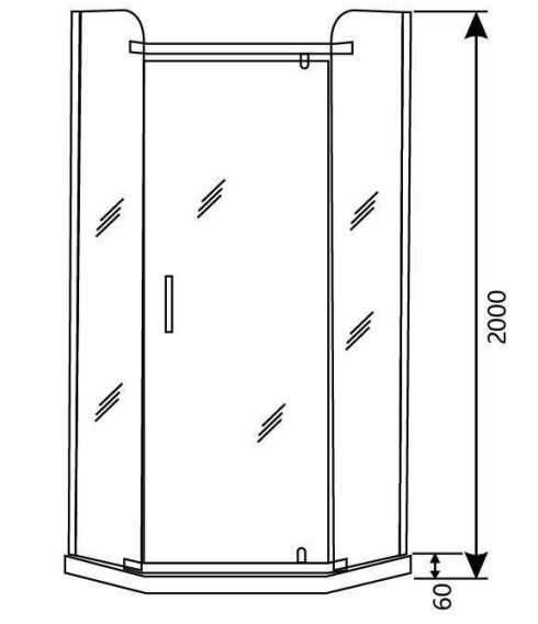 3/8in Thickness Grilled Pattern Glass Shower Cubicles Diversified Pivot Door Shower Enclosure