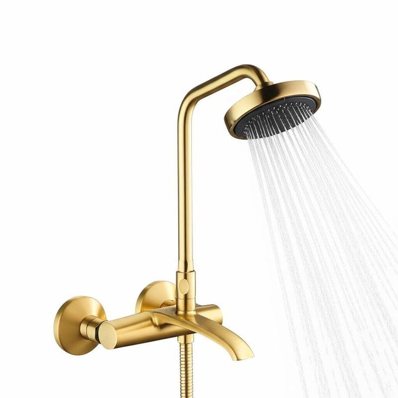 Brass Concealed Shower Mixer Set Ceiling Rain Head Waterfall Spout with Handheld Combo Kit