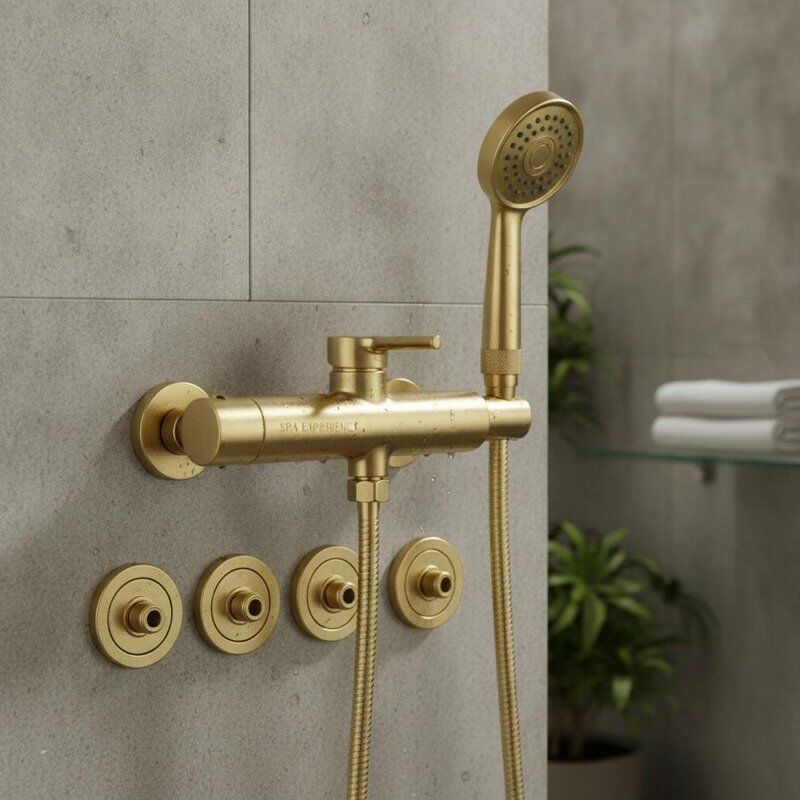Hand shower Faucets incorporating Brass design and SPA Waist Jet technology for enhanced bathroom experience